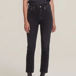 Agolde Riley high rise straight crop